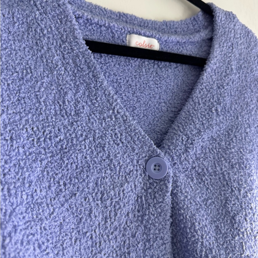 Colsie Lavender Button-Up Cardigan - Picture 5 of 5